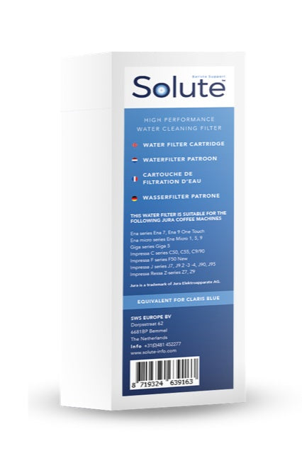 Solute Waterfilter eq Jura Claris Blue