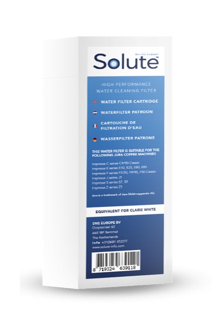 Solute Waterfilter eq Jura Claris White